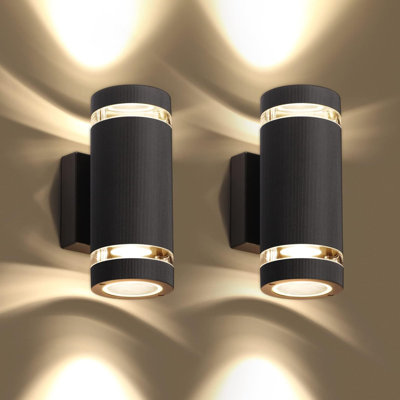 Matte Black 24cm H Outdoor Sconce