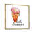 Toile avec cadre flottant or