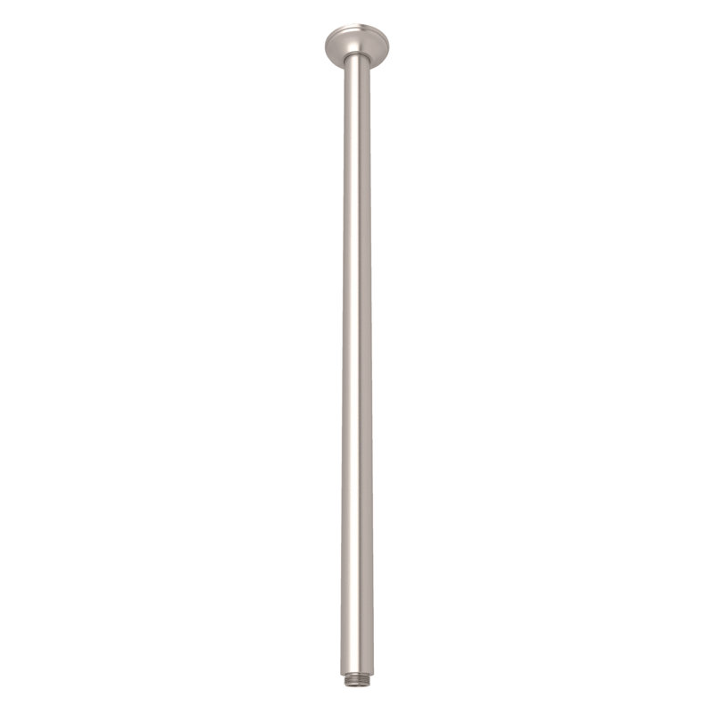 Rohl 24 7/16" Ceiling Shower Arm, Satin Nickel