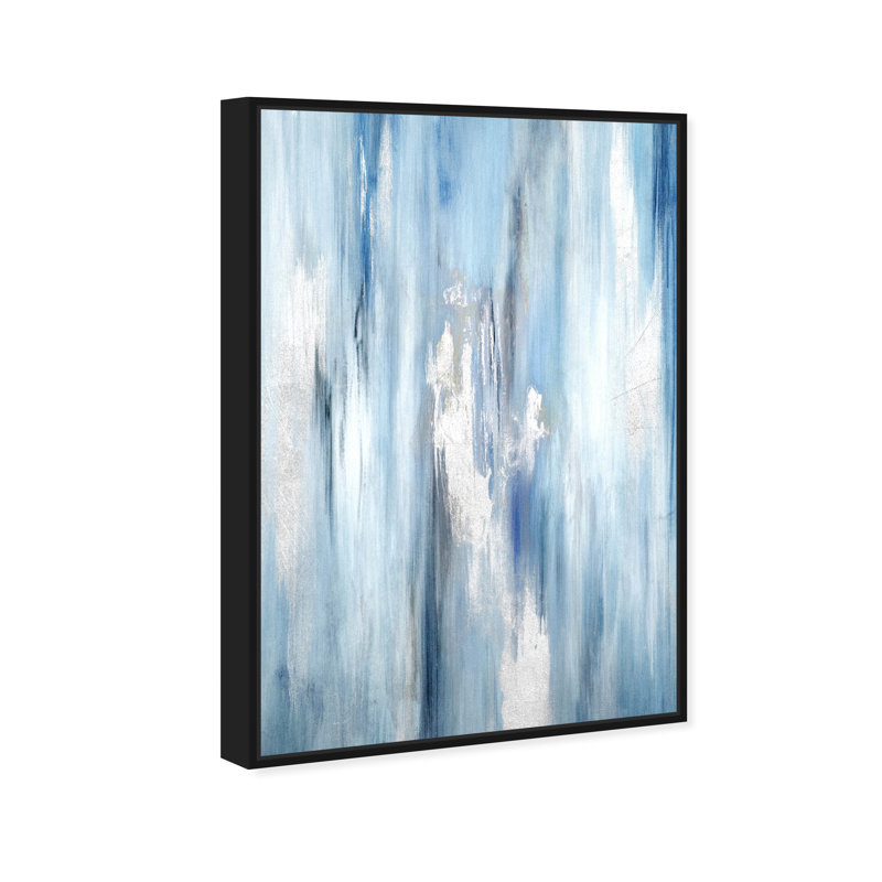 «Abstract Waterfall», reproduction d'art, H 45 po x l 30 po x P 1,5 po, Cadre noir