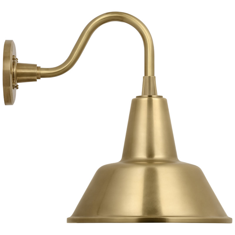 Thomas O'Brien 1 - Light Outdoor Barn Light, Hand-Rubbed Antique Brass, Hand-Rubbed Antique Brass