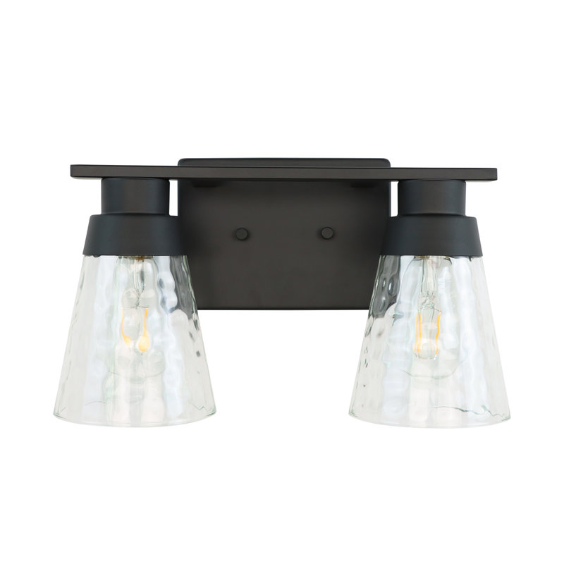 Éclairage pour meuble-lavabo à 2 lumières DEL, Noir mat