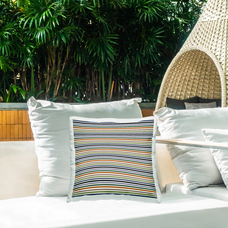 Striped Outdoor Throw Pillow