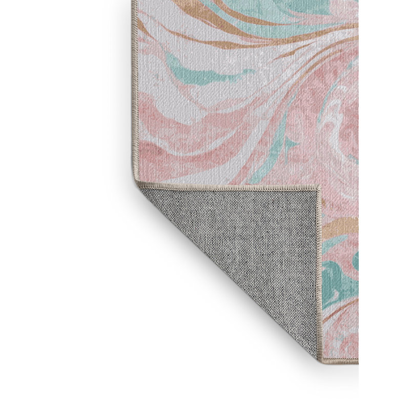 Tapis beige lavable à la machine, Rectangle 7 pi x 10 pi