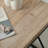 Briarcrest Set of 2 Nesting Side Tables, Modern Wood Top with Black Metal Frame, Brown Finish
