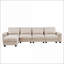 Canapé modulaire en méridienne réversible en L Chenille | Standard-1885509129