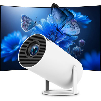 subay Hy300 Pro Mini Portable Projector With Wifi 6 & Bt 5.0, 180° Tilt, Auto Keystone Correction, 130" Display, 4k Support For Home Cinema