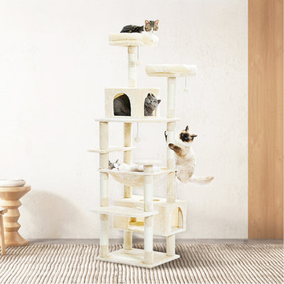 Arbre à chat en peluche 72 po