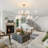 12-Light Adjustable Sputnik Chandelier – Linen Shades, Sloped-Ceiling Compatible, Dimmable Dining Room Statement Fixture.-356258375