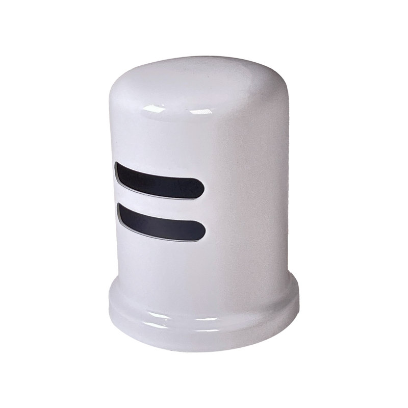 1-3/4" x 2-3/4" Solid Brass Air Gap Cap Only, Skirted, Powder Coat White