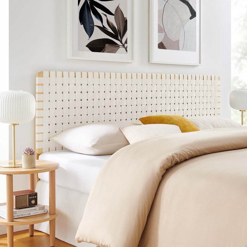 Modway Sparta Solid Wood Headboard, Beige, King