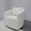 Fauteuil d'appoint moderne pivotant en tonneau pivotant à 360 degrés de l 54,33 po x P 37,79 po x H 33,07 po Modern