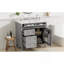 Meuble-lavabo 36 po avec lavabo supérieur, meuble-lavabo moderne avec 2 tiroirs et tiroir escamotable, meuble-lavabo simple-362213212