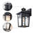 Black Outdoor Wall Lantern Sconce With Clear Glass Shade（2-Pack）