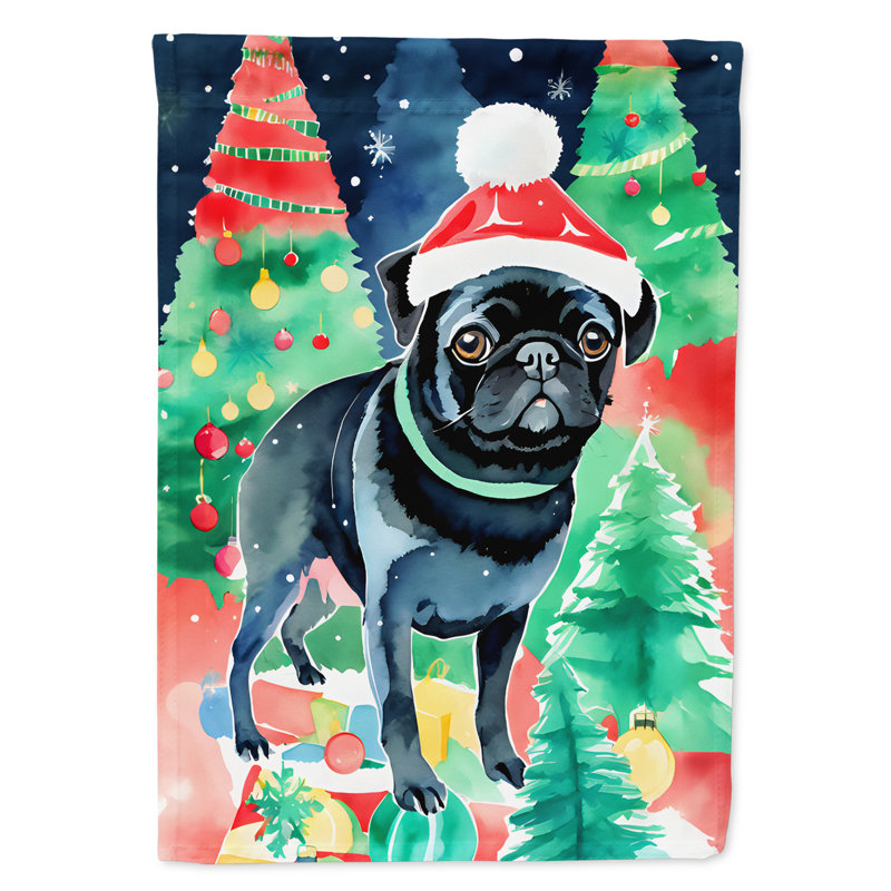 Polyester double face Noël, H 40 po x l 28 po