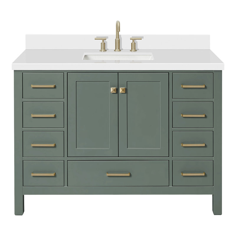 Grevera 48" Single Bathroom Vanity Set, Vintage Green
