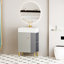 Meuble-lavabo à tablettes ouvertes 21,6 po avec lavabo en céramique et porte à fermeture douce-1688407635