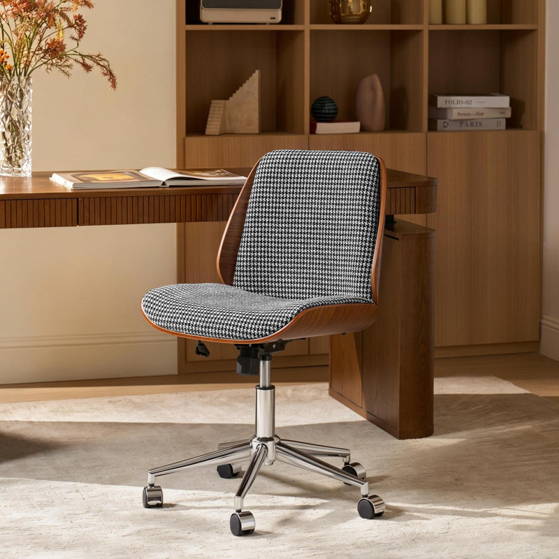 Chaise de bureau inclinable Oswina Ember, Black&White