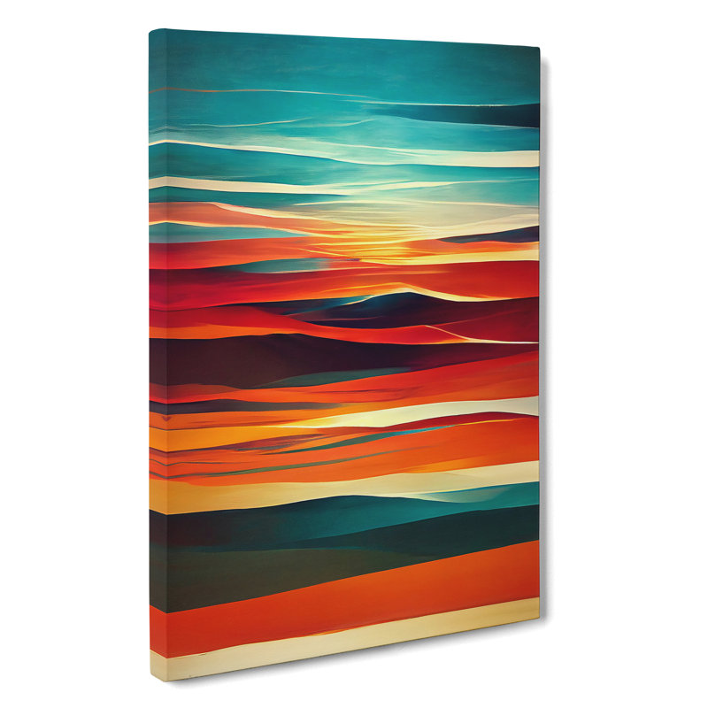 Sunset Abstract No.4 - Wrapped Canvas Print, 50cm H x 35cm W x 3cm D