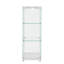 Vitrine moderne en verre éclairé à DEL avec assemblage rapide, fabrication en verre trempé, idéale pour mettre en valeur des objets de collection dans les salons et les chambres