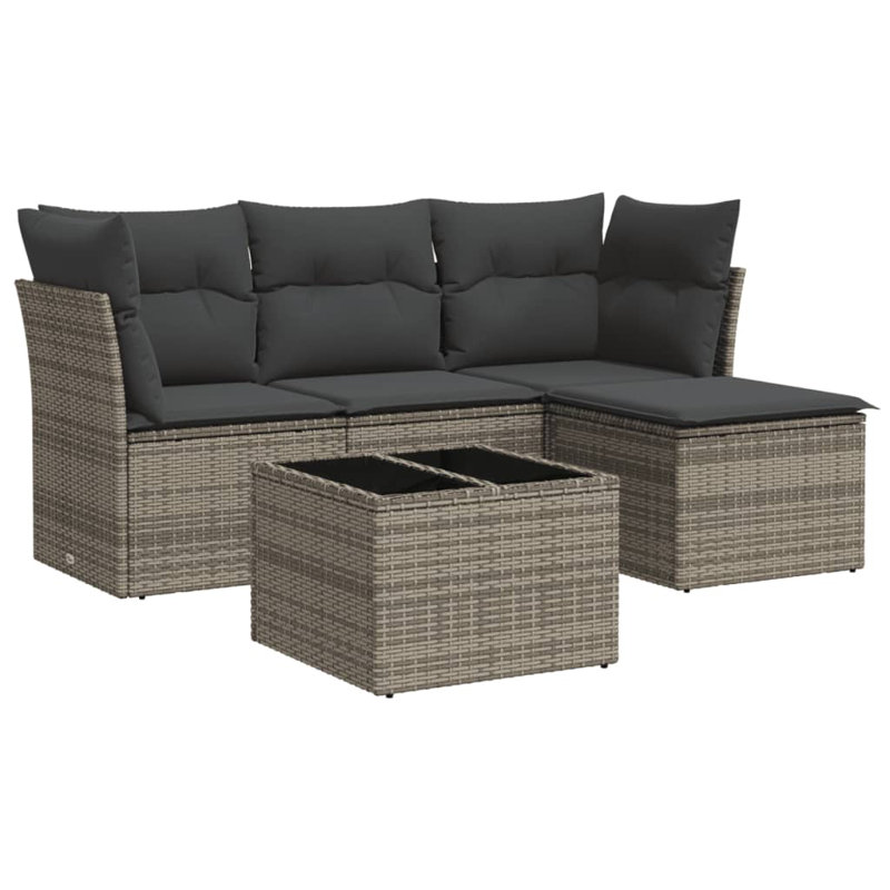Vidaxl Garden Sofa Set Grey