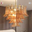 Luminaire suspendu en verre ambré Artisanal - élégance Mid-Century rétro avec détails dorés-1262329802-1273539007-1262329800
