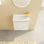 19,12 po Meuble-lavabo profond avec lavabo en résine et porte à fermeture en douceur