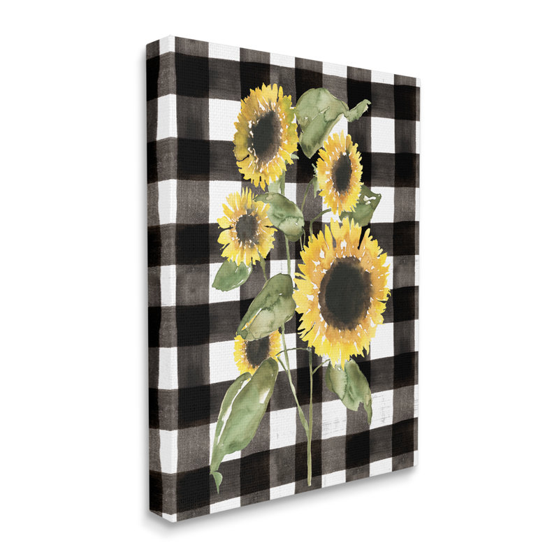 Art floral texturé à giclée encadrée noire classique classique, H 30 po x l 24 po, Toile tendue