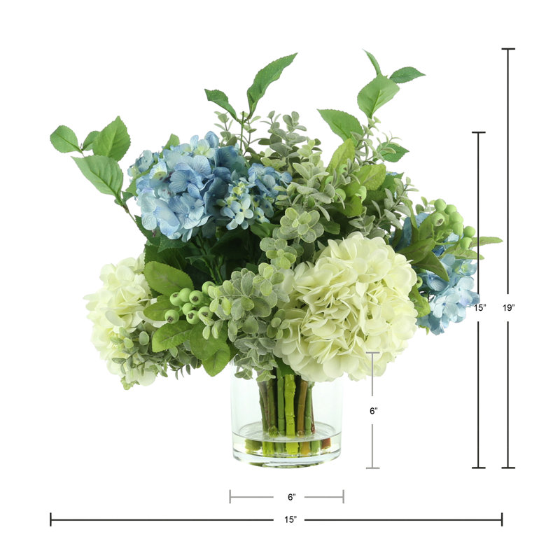 Hydrangea, Berry And Eucalyptus Floral Arrangement