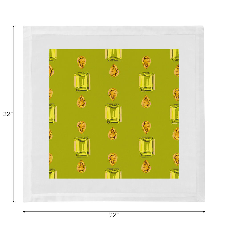Gem Peridot Cotton Sateen Dinner Napkins