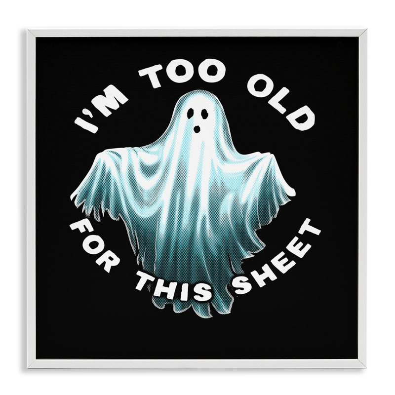 «Too Old For This», impression numérique sur toile par Jedco Brands, Inc., Estampe numérique encadrée blanc bord de mer