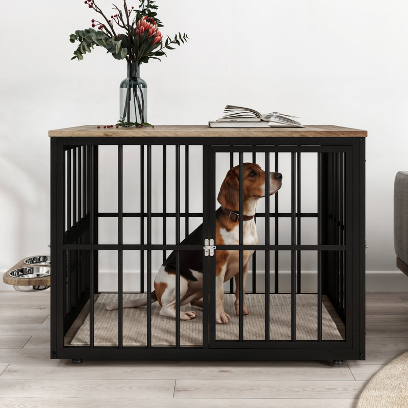 Cage pour chien empilable Graue, Gris, Moyen (H 33 po x l 43,30 po x P 29,90 po)