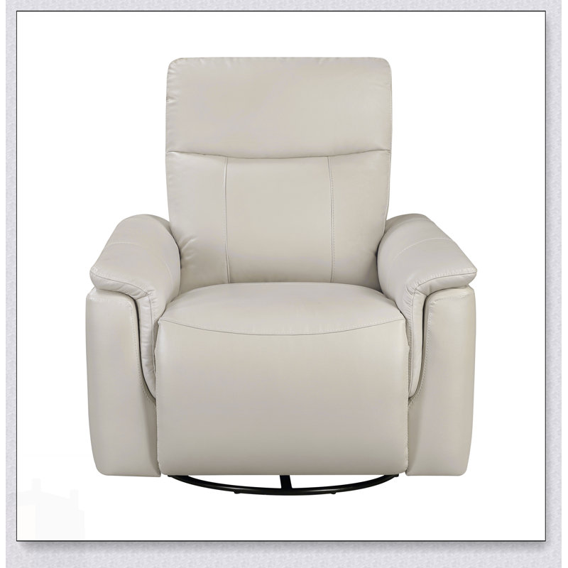 Fauteuil inclinable en cuir Luxury Comfort, Taupe