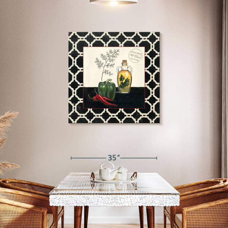 Yarlin Parsley And Peppers, 36" H x 36" W