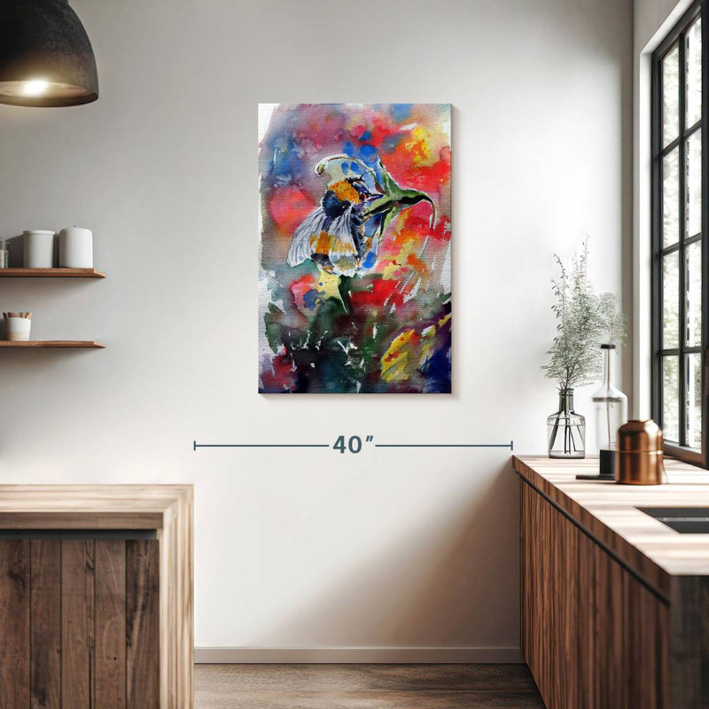 Brampt Bee With Flower, 36" H x 24" W