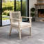 Ensemble de 2 chaises de patio en acacia avec coussins