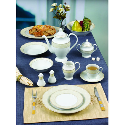 Porcelain China Dinnerware Set 57 Piece - Service for 8
