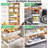 Pull Out Cabinet Organizer, Expandable(12"-20") Heavy Duty Slide Out Drawers Fixed With Adhesive Nano Film For Pots, Roll Out Shelf Storage For Kitchen Base Cabinet Organization(White),Pack Of 1