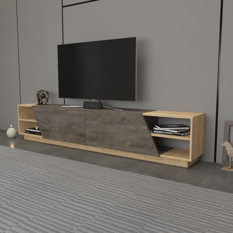 Chambly TV Stand for TVs up to 88", Wenge/Sapphire Oak