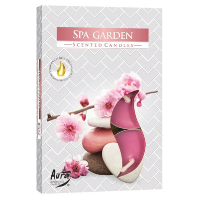Spa Garden Scented Tealight Candle with Glass Holder