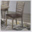Ensemble de 2 chaises de salle à manger style campagnard rustique d'aspect vieilli en bois massif