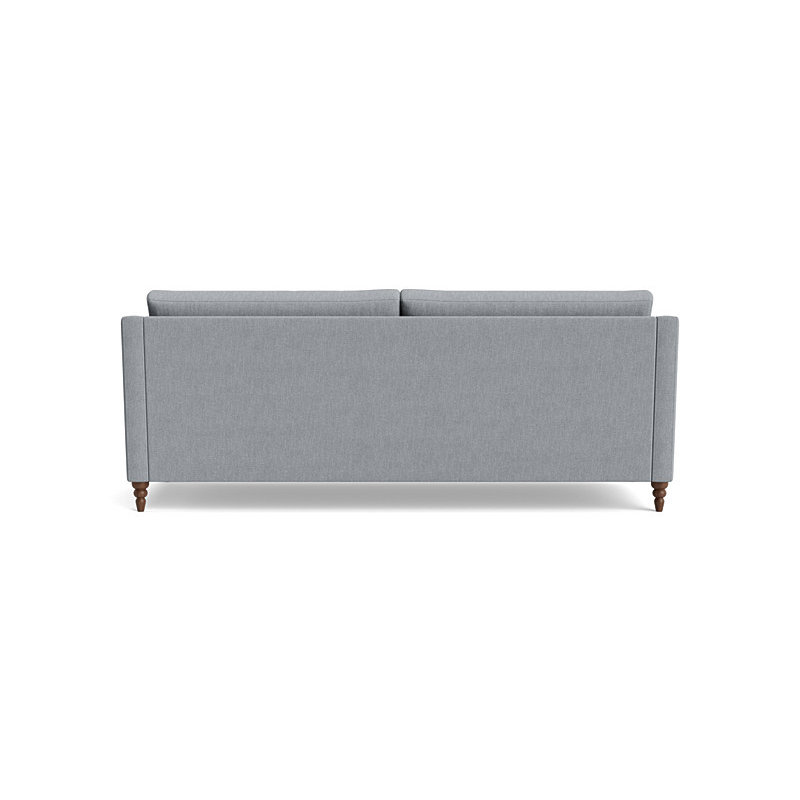 Vera Sofa (85"), Walnut Finish (Turned), Performance Weave - Zinc