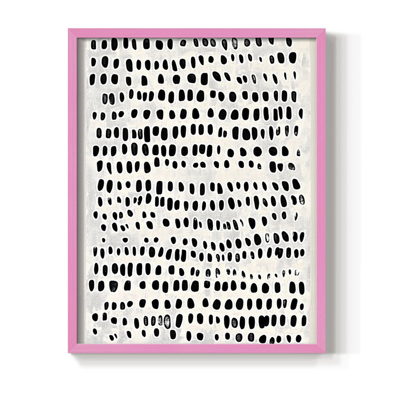 Abstrait, reproduction encadrée Cxxvi - prêt à être accroché, H 10 po x P 8 po, Rose