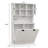 Aspasios Two-Compartment Tilt-Out Dirty Laundry Basket Tall Bathroom Cabinet with 2 Adjustable Shelves-1844167053
