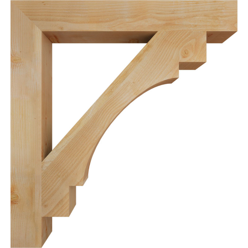 6"W x 44"D x 48"H Merced Block Rough Sawn Bracket, Douglas Fir, 48" H x 6" W x 44" D, Douglas Fir