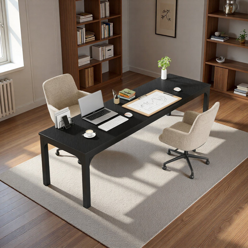 Bureau de direction rectangulaire, bureau, Black/Black