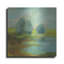 Art mural en métal luxueux «Windsor Blue Field 1» par Silvia Vassileva, 24 po x 24 po-1713408300