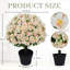 Décoration florale artificielle résistante aux rayons UV de 24 pouces en fausse fleur artificielle en forme de lotus adaptée aux espaces intérieurs et extérieurs (rose pêche), 2 pots par / ensemble-1469850128