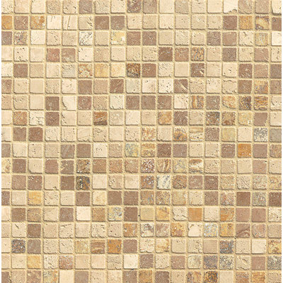 0.75" x 0.75" Travertine Grid Mosaic Wall & Floor Tile