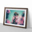 Bee On A Purple Flower - Single Picture Frame Painting-55544105-55544107
